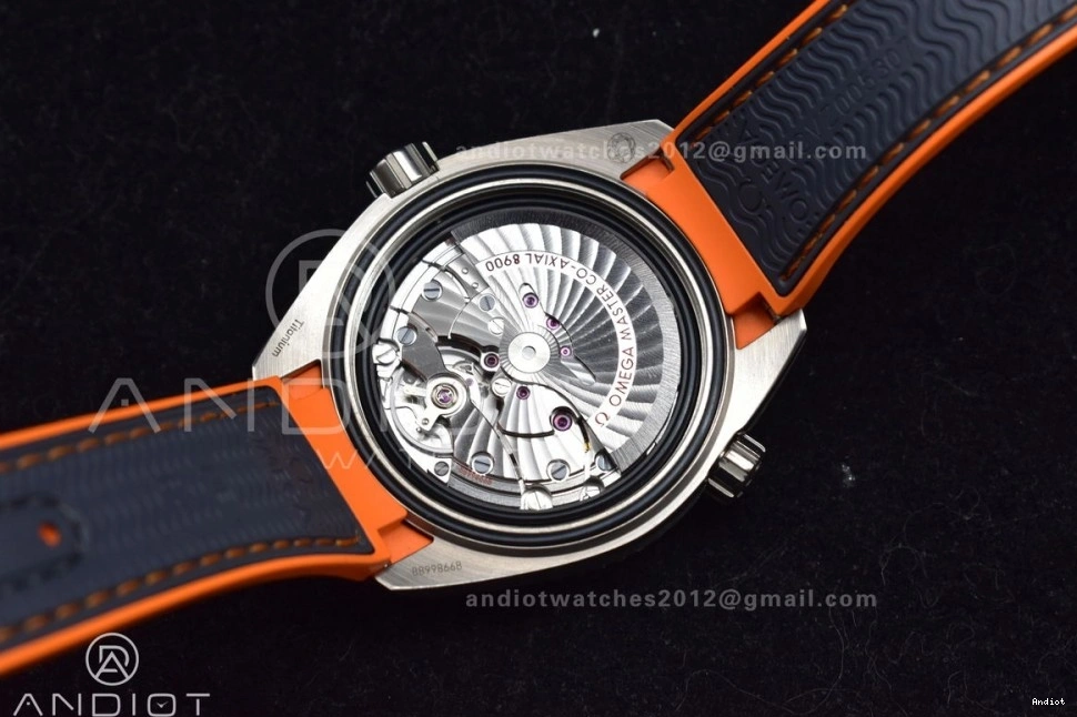 SS Nylon Dial Planet V 43.5mm Best A8900 Super Strap Clone Gray Bezel on 1010 Orange Black Ocean ModernLook VSF 1:1 Edition 0719